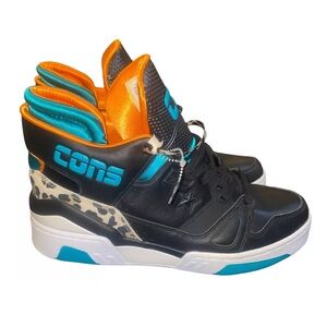 RARE Converse CONS ERX 260 Animal Pack Black Hi Top Teal SZ 8